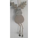 Cerf clochettes en bois