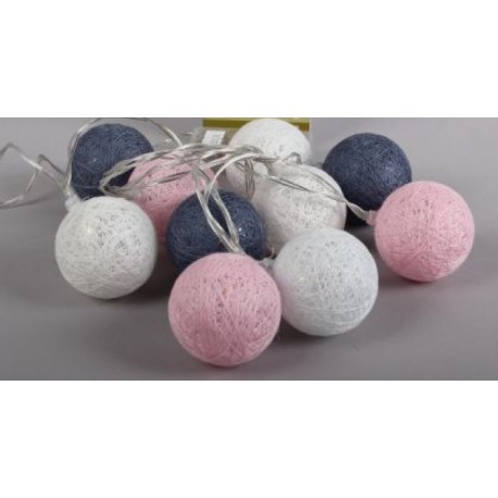 Guirlande lumineuse 10 boules sisal