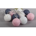 Guirlande lumineuse 10 boules sisal