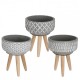 Cache pot tabouret